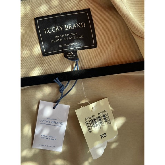 Lucky Brand Womens Tan Utility Draped Collar Jacket XS - Picture 3 of 3